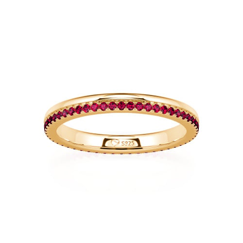 Jeulia Custom Double Row Round Cut Eternity Wedding Band
