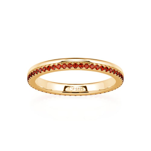 Jeulia Custom Double Row Round Cut Eternity Wedding Band