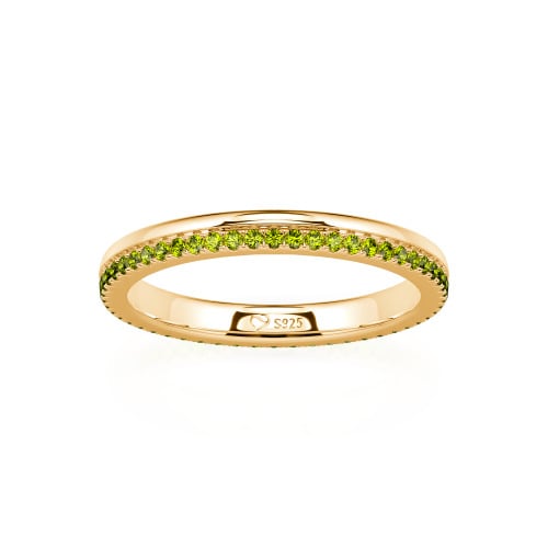 Jeulia Custom Double Row Round Cut Eternity Wedding Band