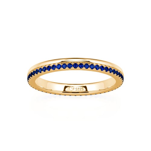 Jeulia Custom Double Row Round Cut Eternity Wedding Band
