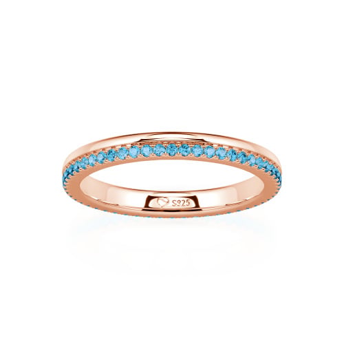 Jeulia Custom Double Row Round Cut Eternity Wedding Band