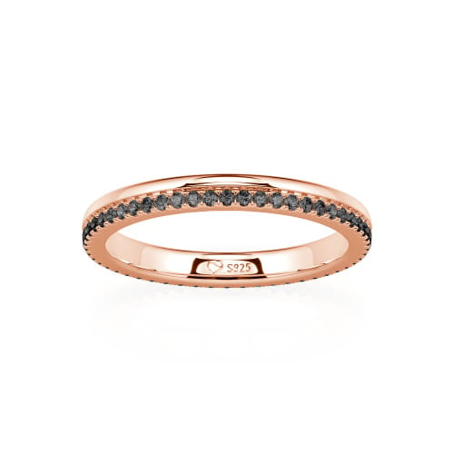 Jeulia Custom Double Row Round Cut Eternity Wedding Band