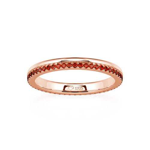 Jeulia Custom Double Row Round Cut Eternity Wedding Band