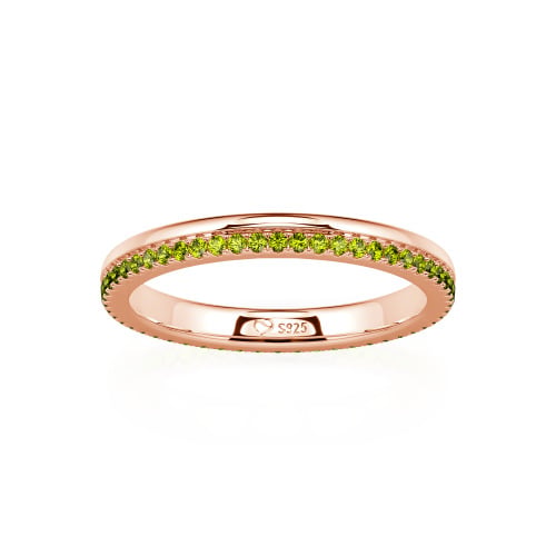 Jeulia Custom Double Row Round Cut Eternity Wedding Band