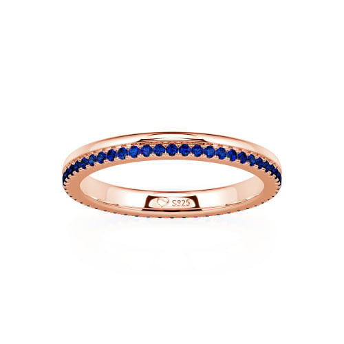 Jeulia Custom Double Row Round Cut Eternity Wedding Band