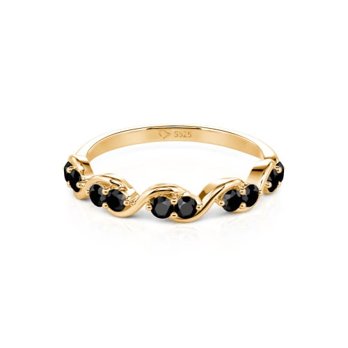 Jeulia Custom Twist Women's Wedding Ring with Round Stones