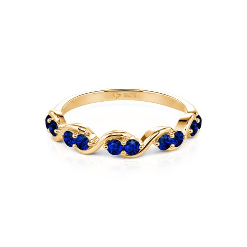 Jeulia Custom Twist Women's Wedding Ring with Round Stones