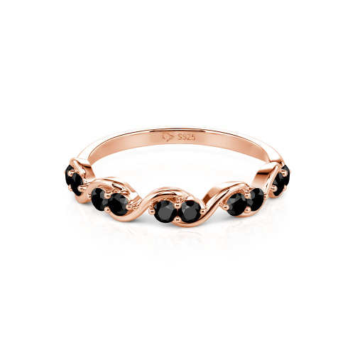 Jeulia Custom Twist Women's Wedding Ring with Round Stones