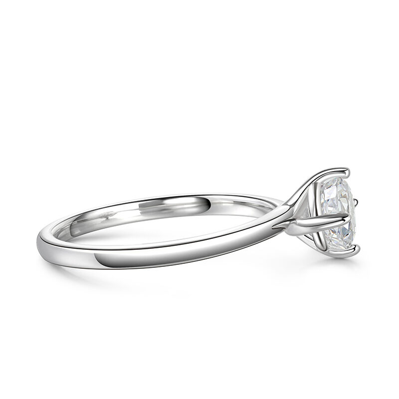 Jeulia Classic Round Cut Sterling Silver Ring