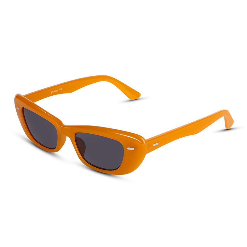 Jeulia Gafas de sol unisex rectangulares de color naranja