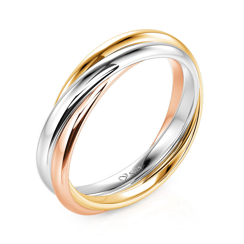 Jeulia Trefärgad Herring med Korsningsdesign i Sterling Silver
