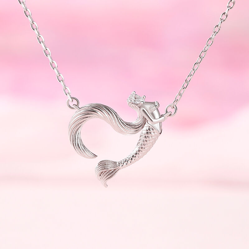 Jeulia "Dancing by the Moonlight" Mermaid Necklace