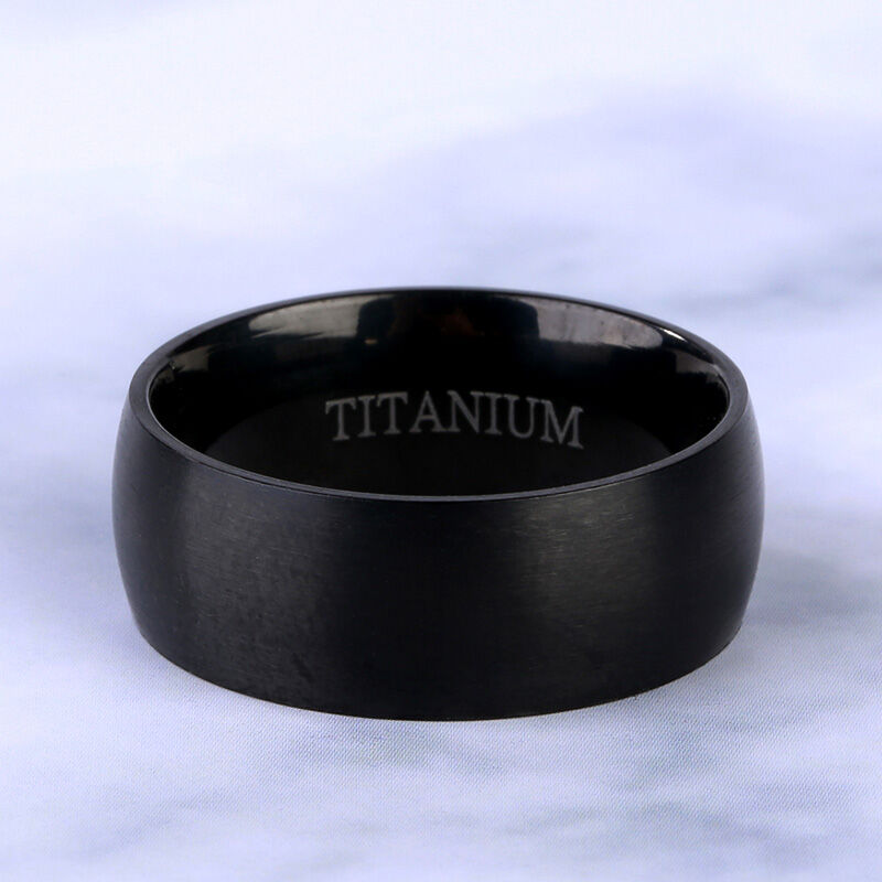 جوليا خاتم تيتانيوم ستيل أسود للرجال