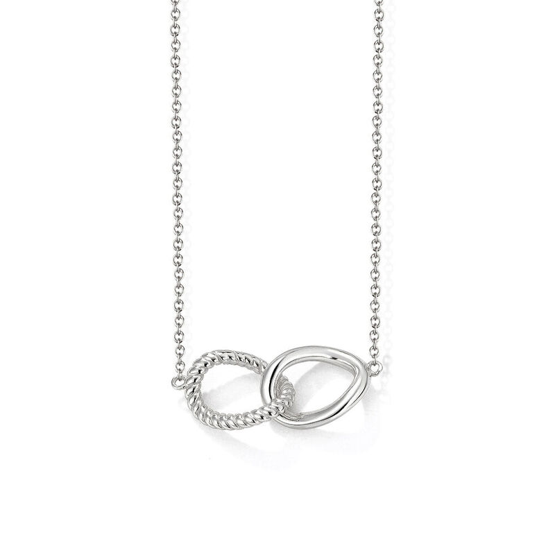 Jeulia Infinite Link Sterling Silver Necklace