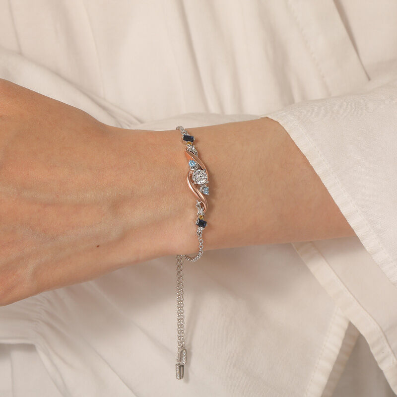 Jeulia Luna Astra Pulsera Colorida Estrella y Luna