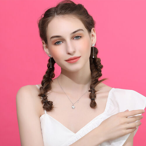 Jeulia "Naughty Kid" Little Monster Sterling Silver Necklace