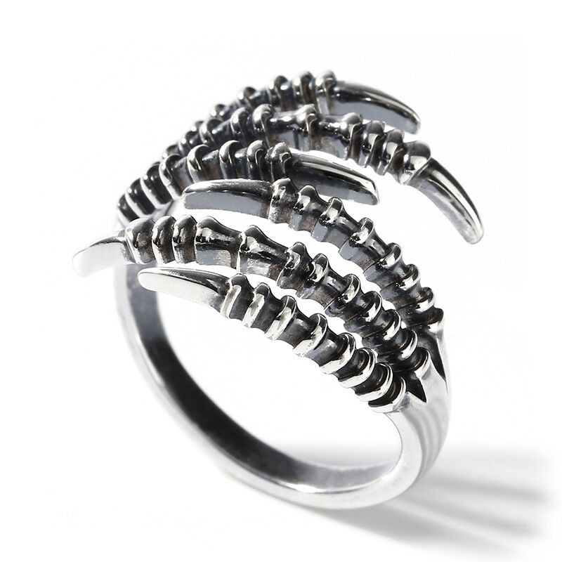 Jeulia "Sharp Claw" Sterling Silver Men's Ring