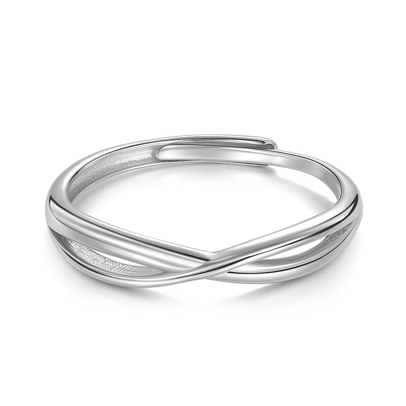 Jeulia Anillo de Boda para Hombre Trenza Infinita Morbius en Plata Esterlina
