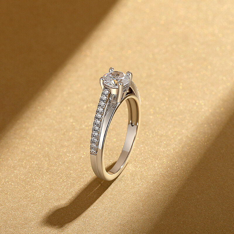 Jeulia Skräddarsydd Solitär Förlovningsring i Sterling Silver