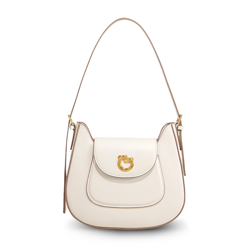 Jeulia Saddle Bag Retro Shoulder Bag Metal Buckle Bag