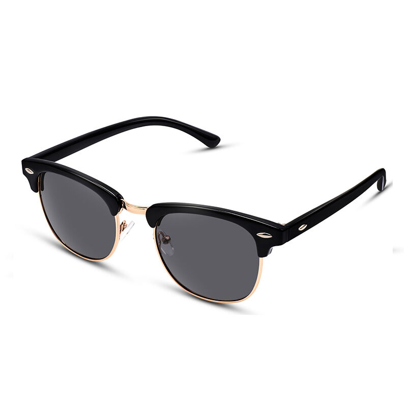 Jeulia "Well-cultured"  Kwadratowe czarno-szare okulary przeciwsłoneczne unisex