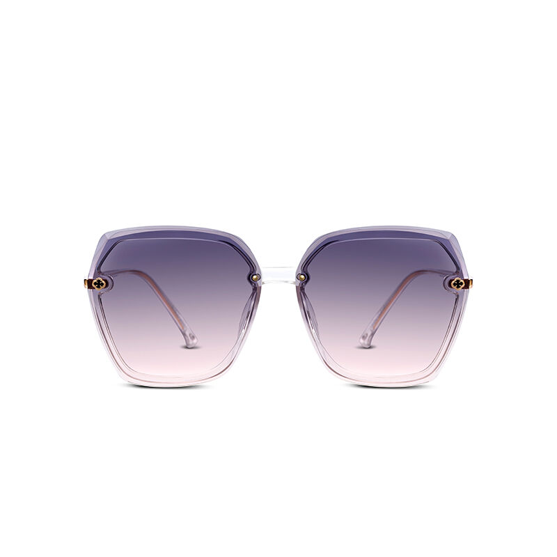 Jeulia "Floral Aroma" Hexagon Purple-Pink Gradient Women's Sunglasses