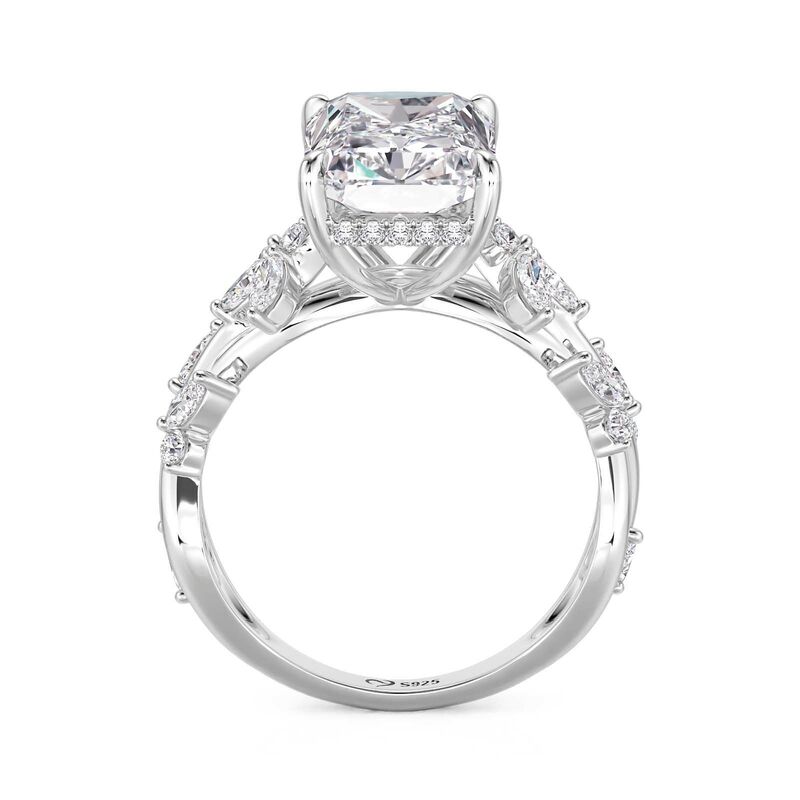 Jeulia Löv Twist Radiant Skuren Förlovningsring i Sterling Silver