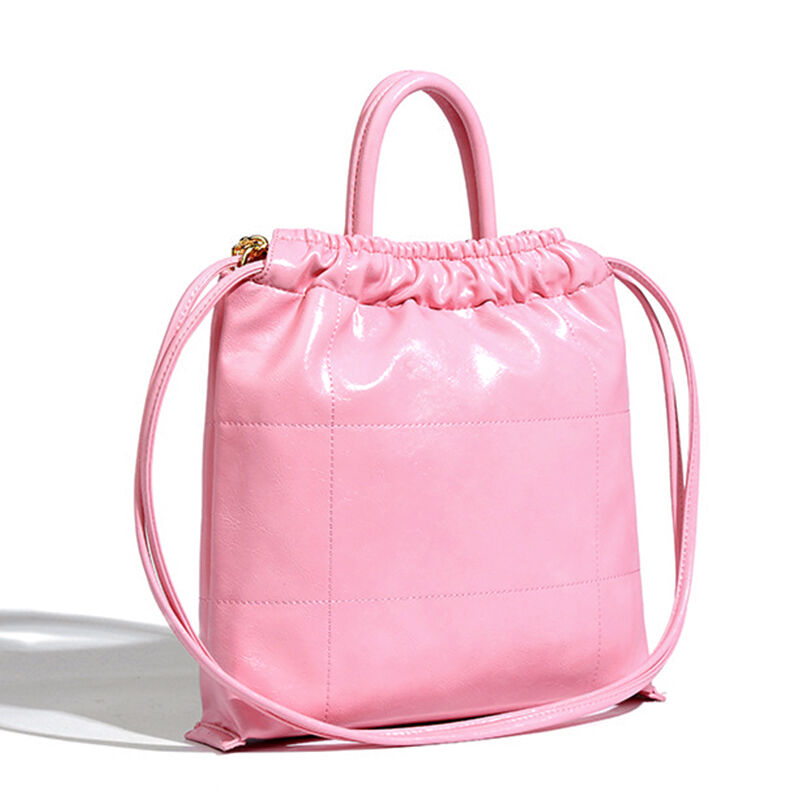 Jeulia borsa da shopping a tracolla vintage trapuntata a catena rosa