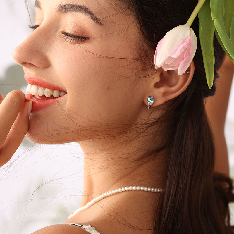 Jeulia Orecchini con Gelato in Argento Sterling
