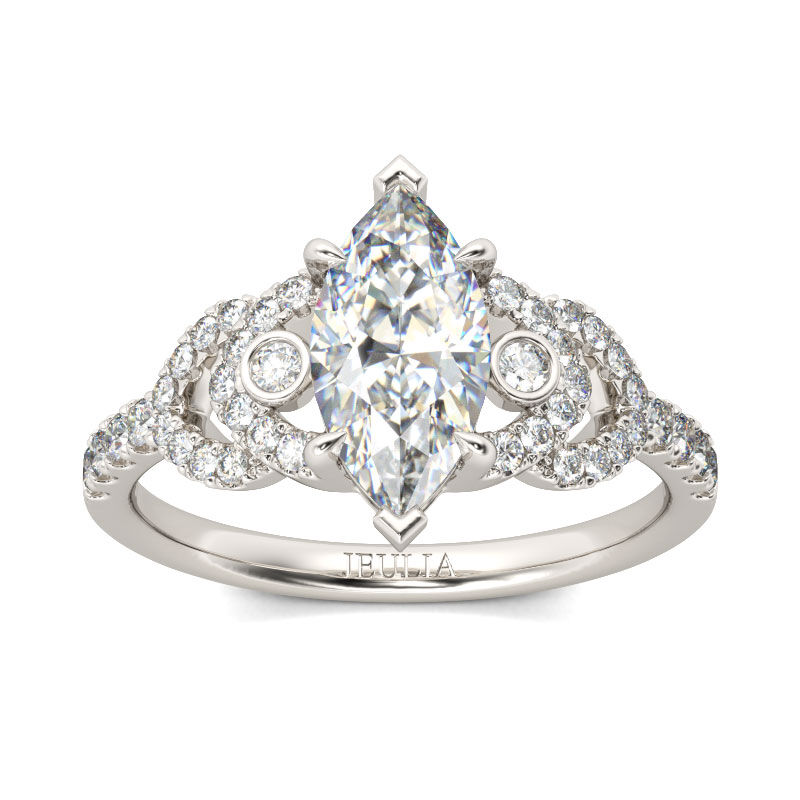 Jeulia Classic Marquise Cut Sterling Silver Ring