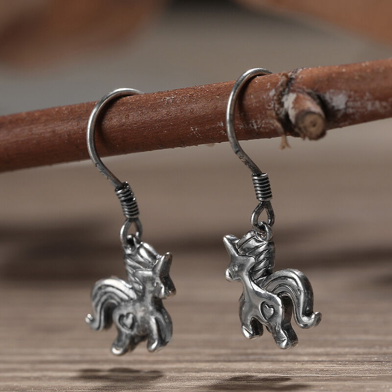 Jeulia "Mini Unicorn" Sterling Silver Earrings