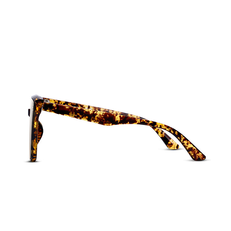 Jeulia "Głębokie spostrzeżenia" Okulary przeciwsłoneczne kwadratowe brązowe Unisex
