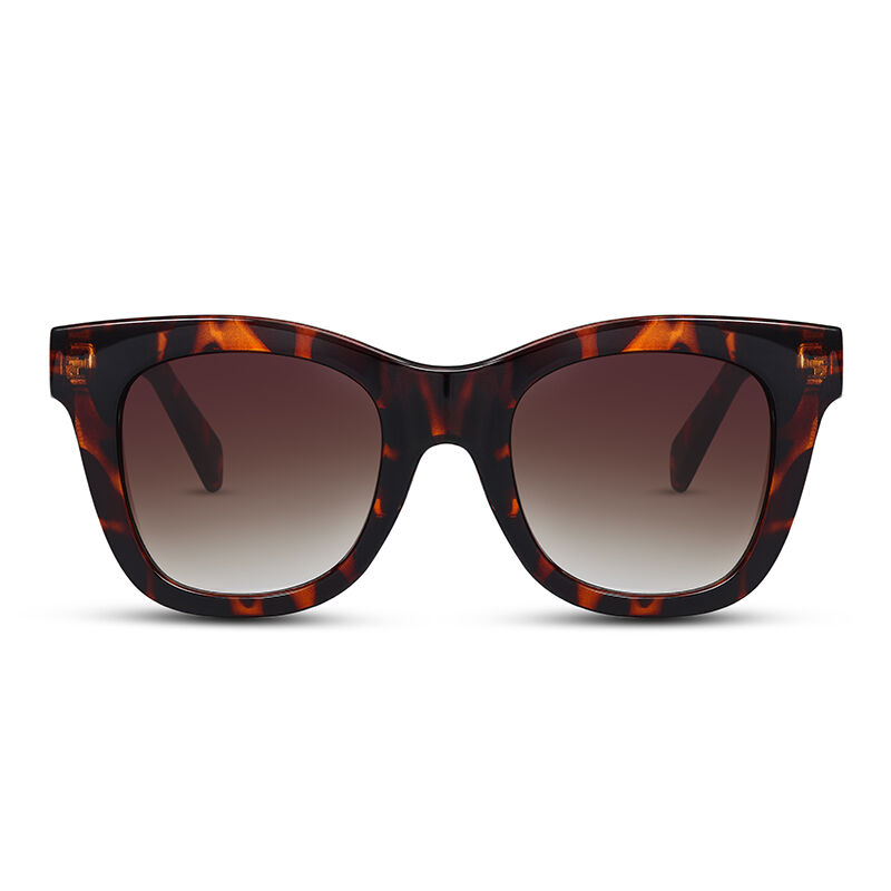 Jeulia "Free Style" Square Tortoiseshell/Brown Gradient Unisex solglasögon