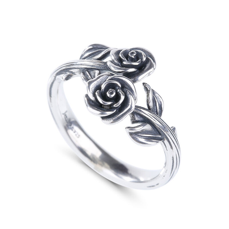 Jeulia Cross Roses Ring