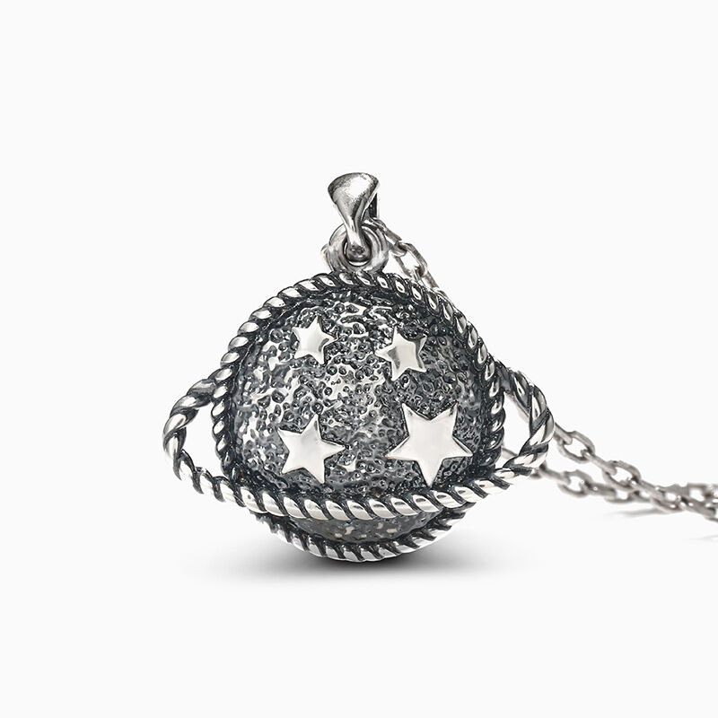 Jeulia Planet Design Sterling Silver Necklace