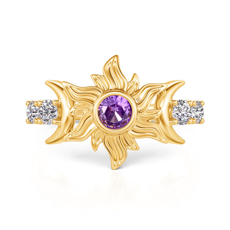 Jeulia Bague Mode Or Soleil et Lune