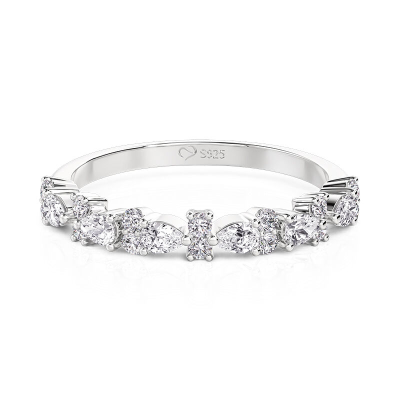 Jeulia Bande Éternité Empilable Simple en Argent Sterling