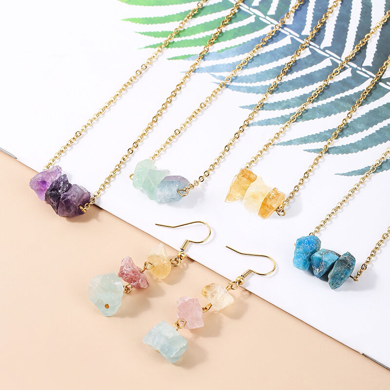 Jeulia "Energy Cleansing" Natural Fluorite Necklace