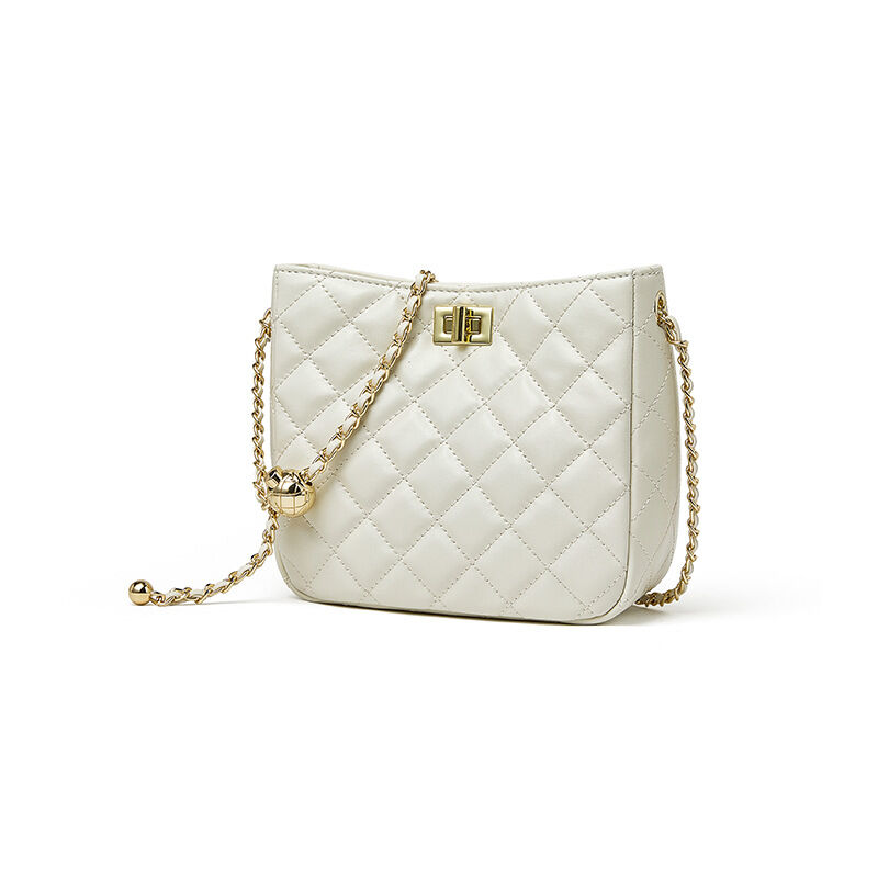 Jeulia Small Tote Leather Quilted Crossbody Bag Classic Chain Bag