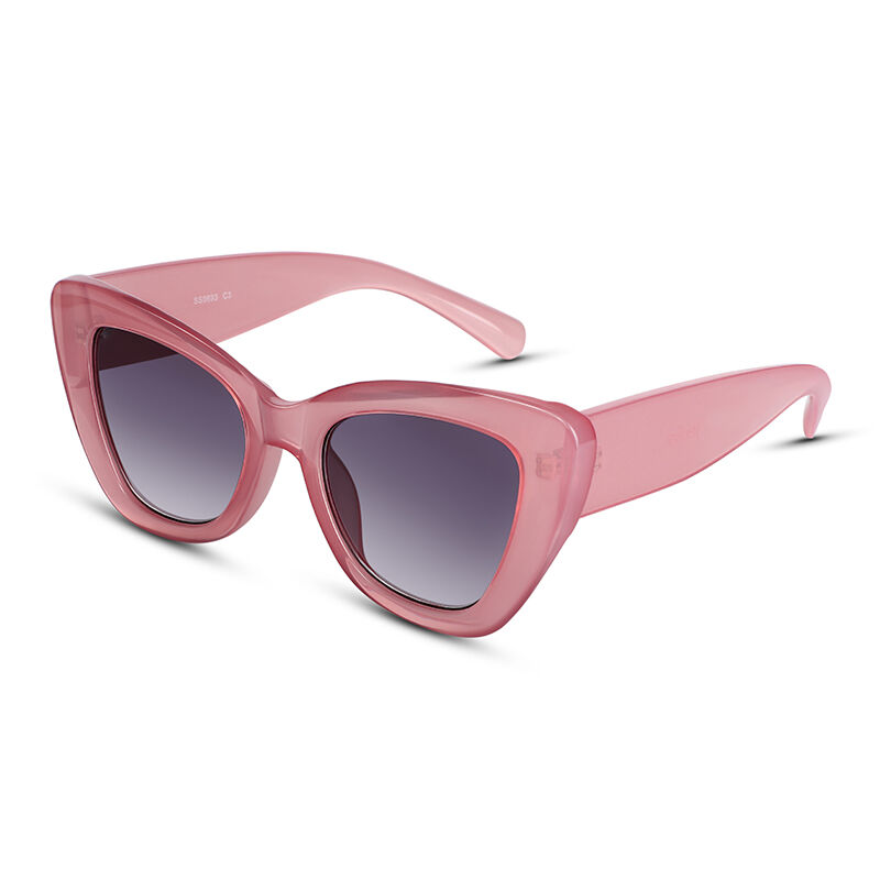 Jeulia Damskie okulary przeciwsłoneczne kocie oko różowe/szare gradientowe