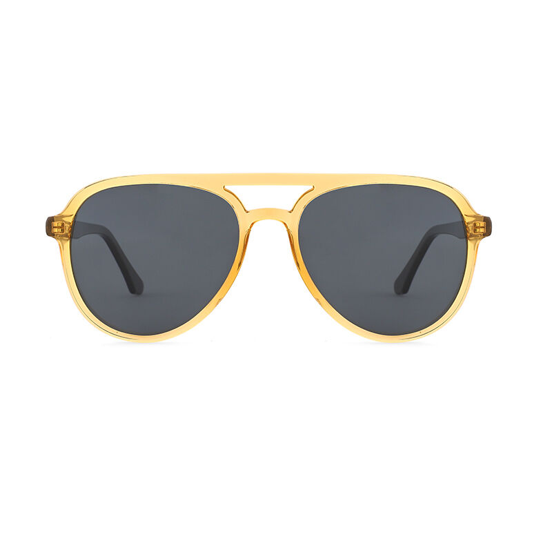 Jeulia "Fly Away" Pilot Yellow Polarized Unisex Sunglasses