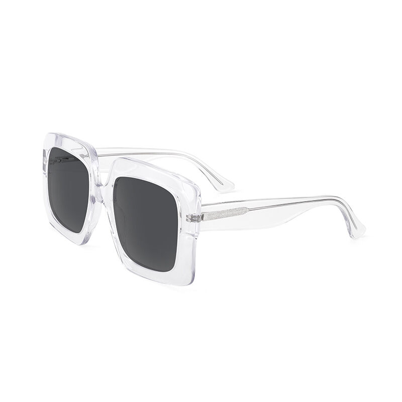 Jeulia "Sweet Love" Square Transparent Polarized Unisex Sunglasses