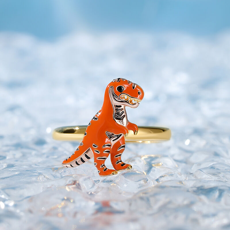 Jeulia T-Rex Adjustable Sterling Silver Ring