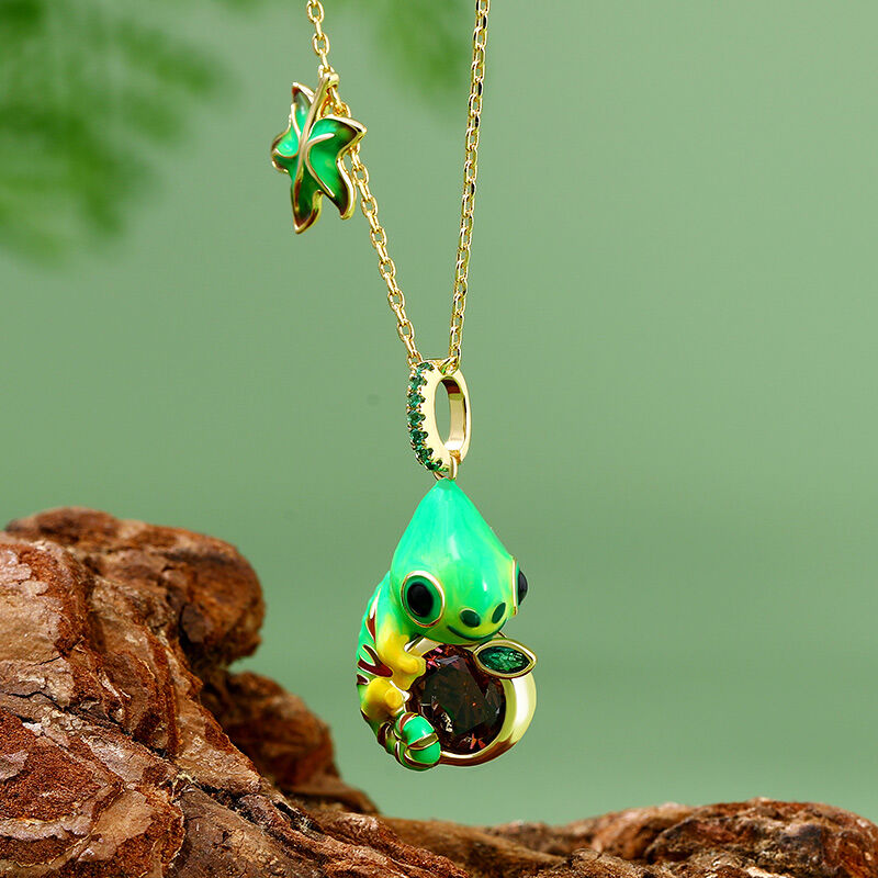 Jeulia Hug Me "Tropical Jungles" smyckeset med emalj i sterlingsilver