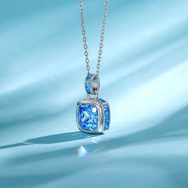 Jeulia Minimalist Custom Sugar Cube Necklace