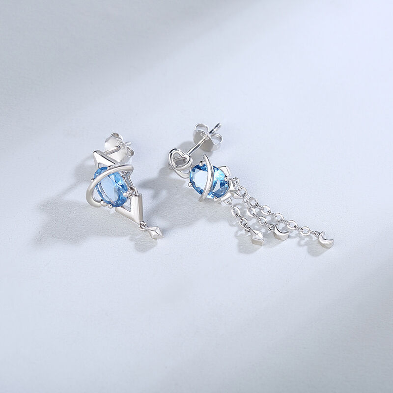 Jeulia "Love Like the Galaxy" Sterling Silver Earrings