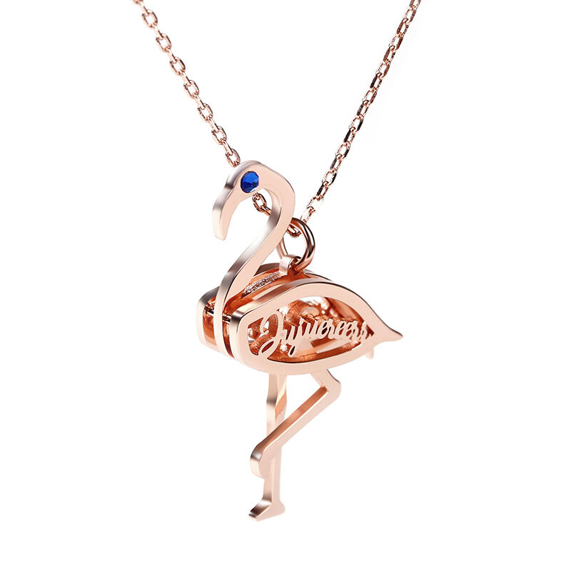 Jeulia Flamingo Personalisiert Sterling Silber Halskette