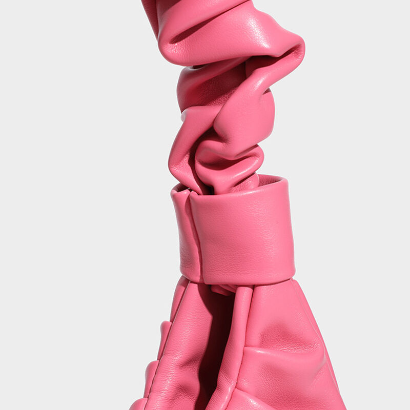 Jeulia Borsa Hobo Piccola Borsa con Manico in Pelle PU Colore Barbie Rosa
