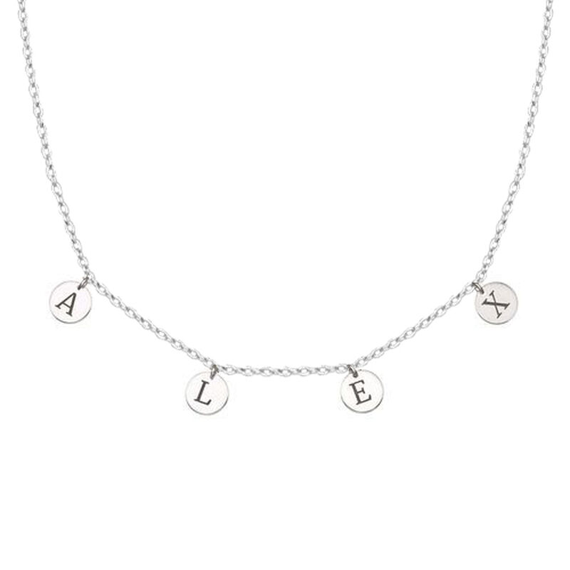 Jeulia Initials Choker Necklace in Sterling Silver