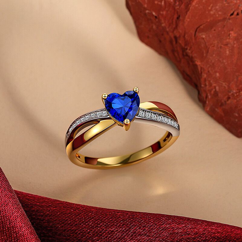 Jeulia Bague Cœur Infini Twist Simple Personnalisée